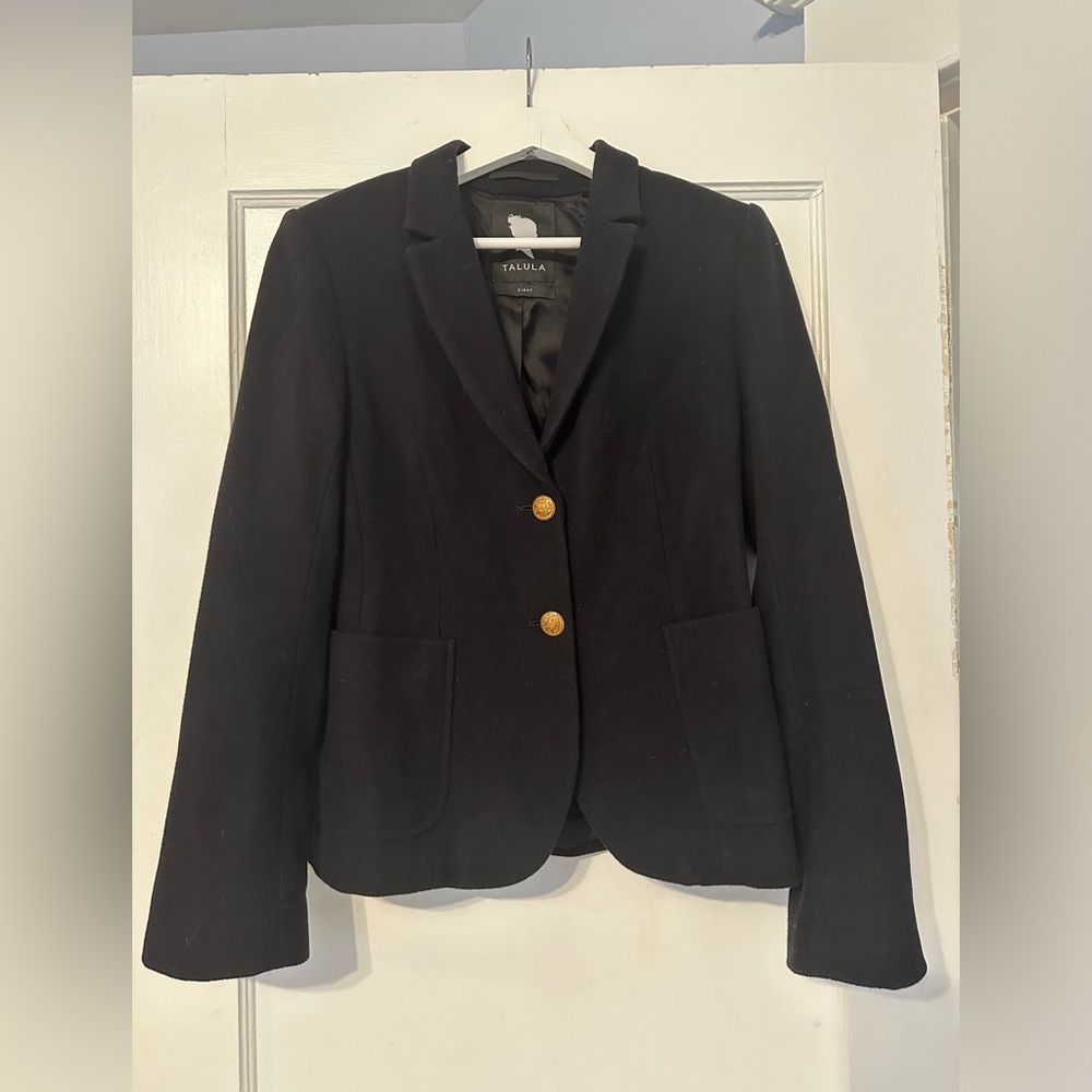Talula Aritzia Wool Navy Blazer